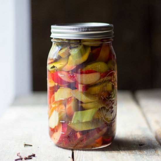 Sweet Pickled Rhubarb