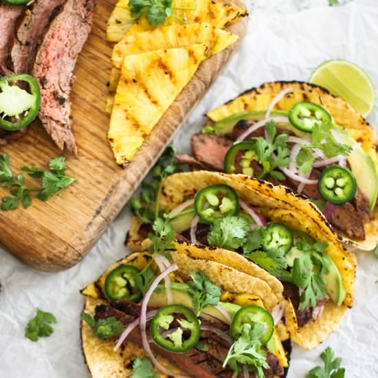 Grilled Flank Steak Tacos