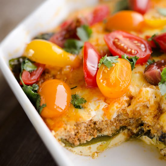 Poblano & Chorizo Egg Casserole