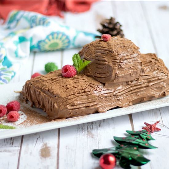 Eggless Yule Log