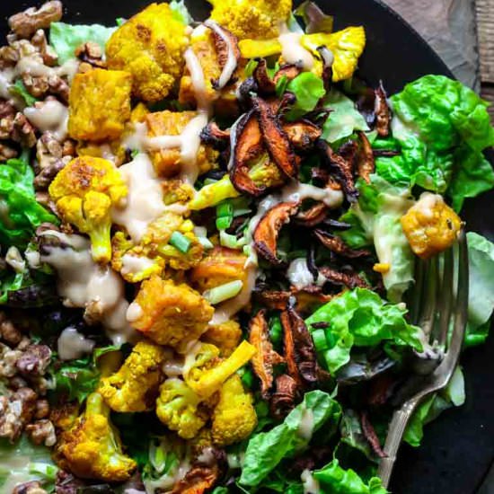 Turmeric Cauliflower & Tempeh Salad