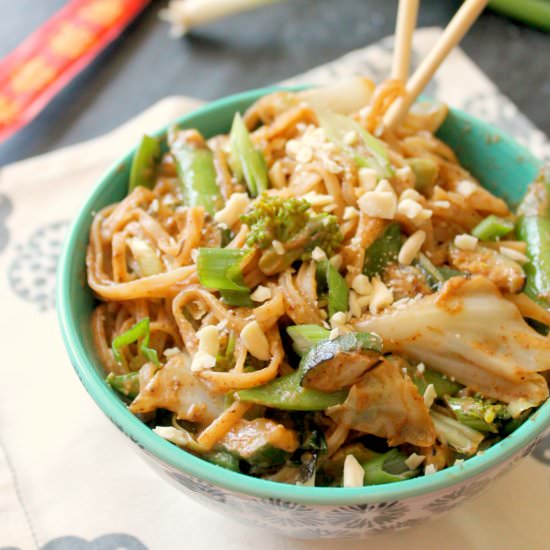 Almond Butter Noodle Stir Fry
