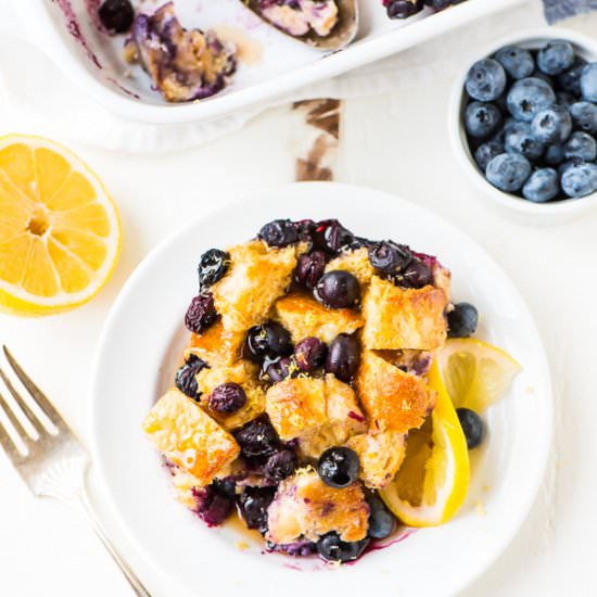 Blueberry French Toast with Lemon