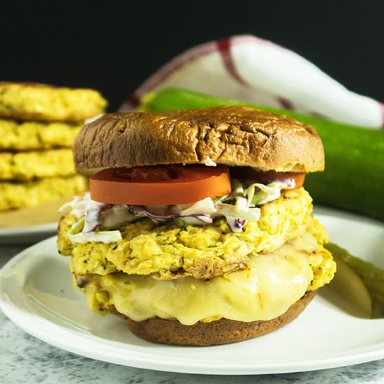 Zucchini Hummus Veggie Burgers
