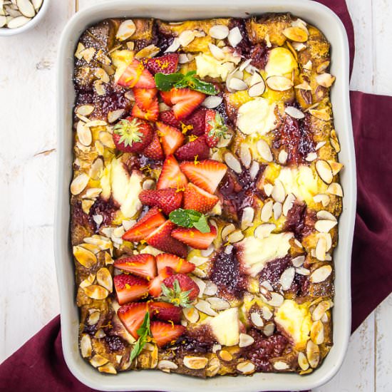 Strawberry Breakfast Strata