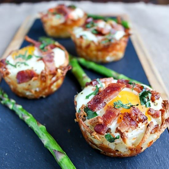 Hash Brown Egg Nests