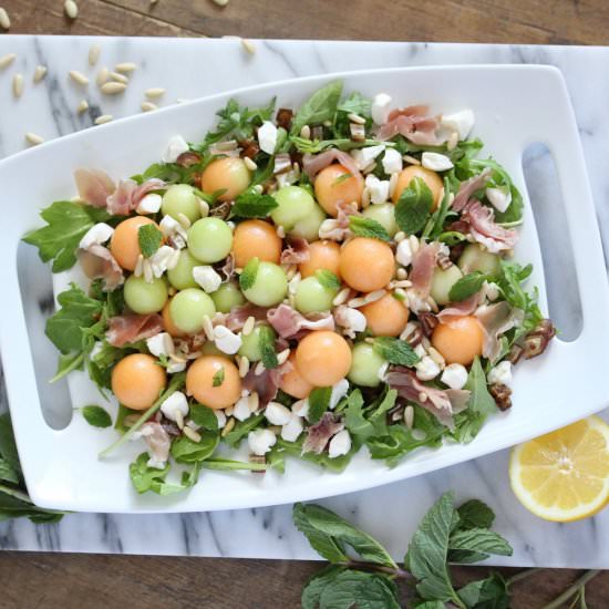 Prosciutto Melon Ball Salad