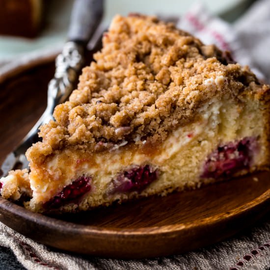Blackberry Cream Cheese Crumb Cake
