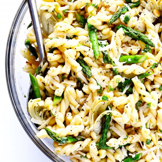 Lemony Artichoke Pasta Salad