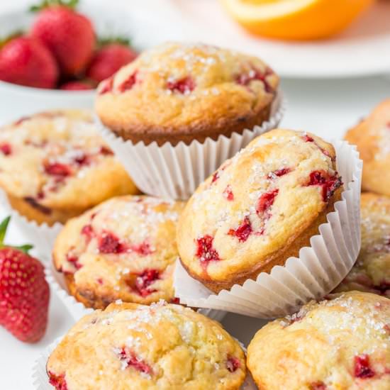 Orange Strawberry Muffins