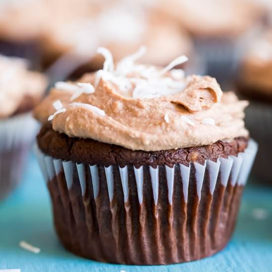 Chocolate Coconut Cupcakes