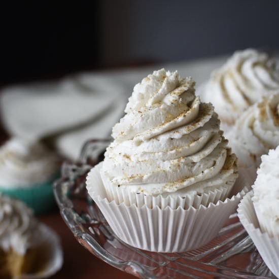 Banana Cupcakes w/ Coconut Whip