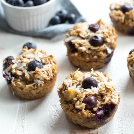 Banana Blueberry Oatmeal Cups