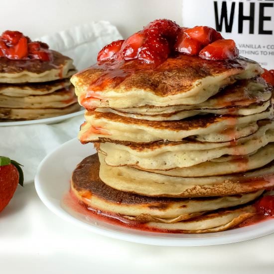 Whole Wheat Protein Pancakes