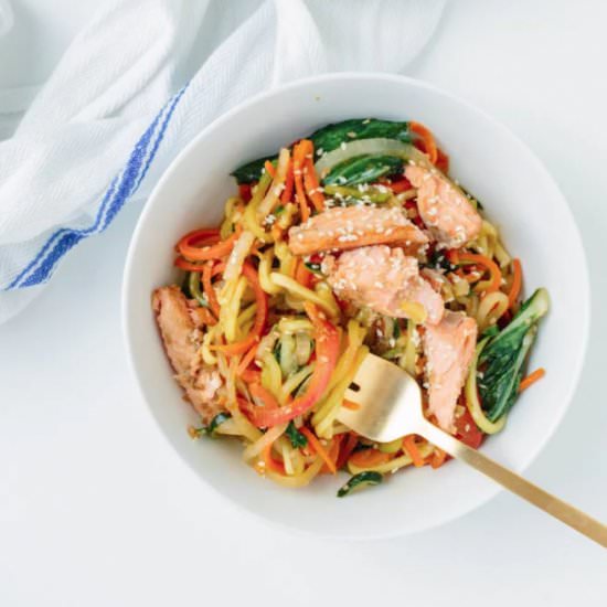 Soy-Ginger Salmon Stir Fry