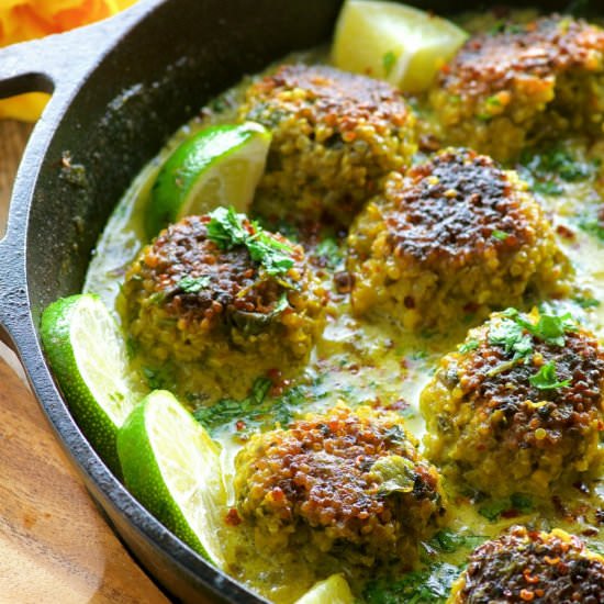 Cauliflower Meatballs in Coconut
