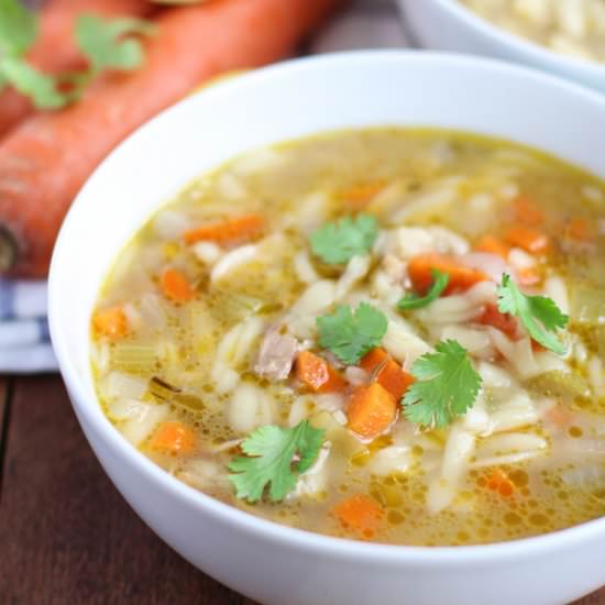 Chicken Lemon Orzo Soup
