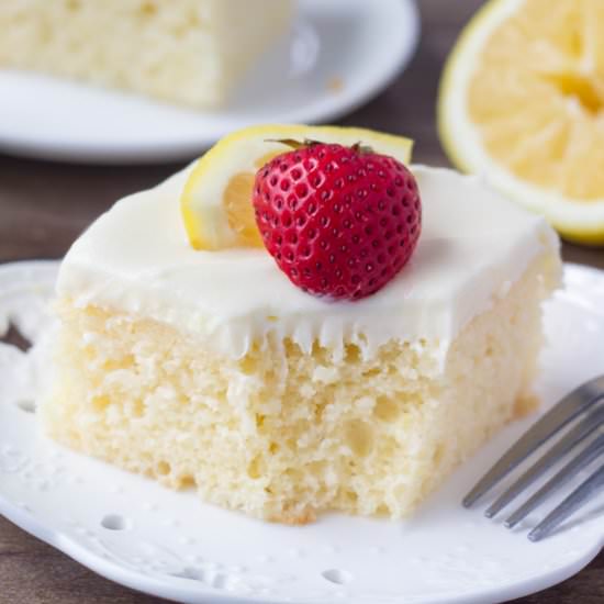Lemon Cake w/ Cream Cheese Frosting