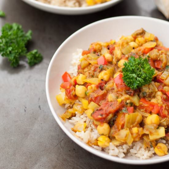 Chickpea and Eggplant Curry