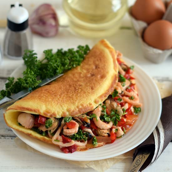 Seafood Omelette