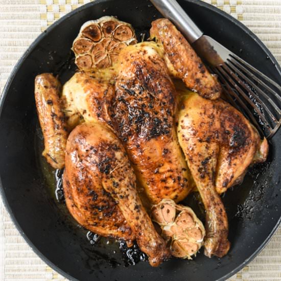 Baked chicken with lemon