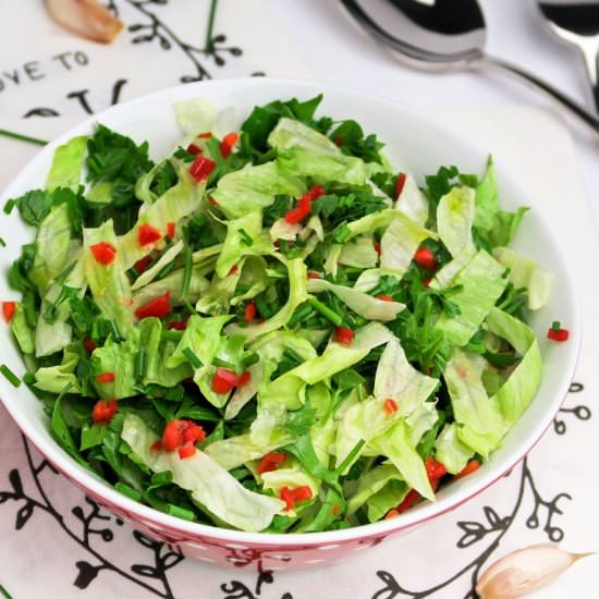 Crispy herb salad