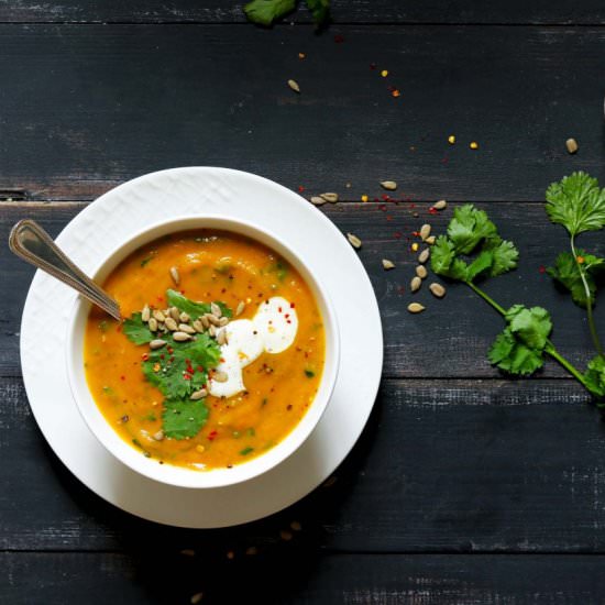 Spiced Carrot & Coriander Soup
