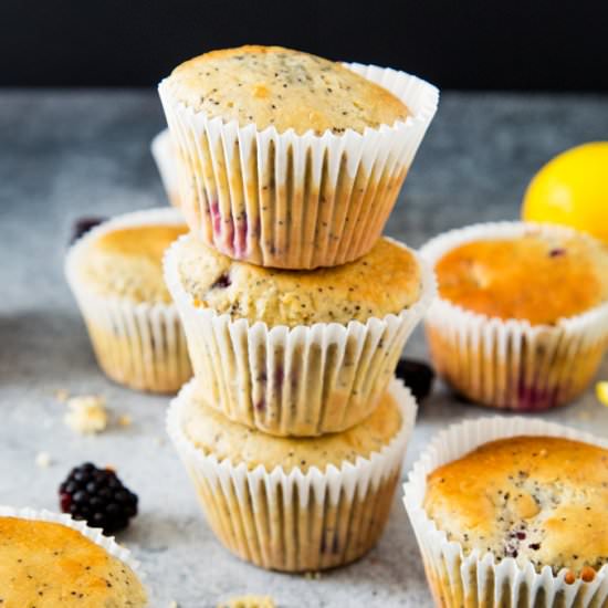Lemon Blackberry Poppy Seed Muffins