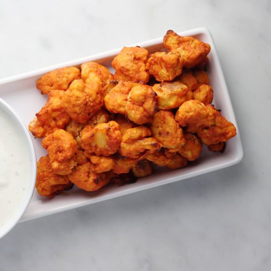 Vegan Cauliflower Buffalo Bites