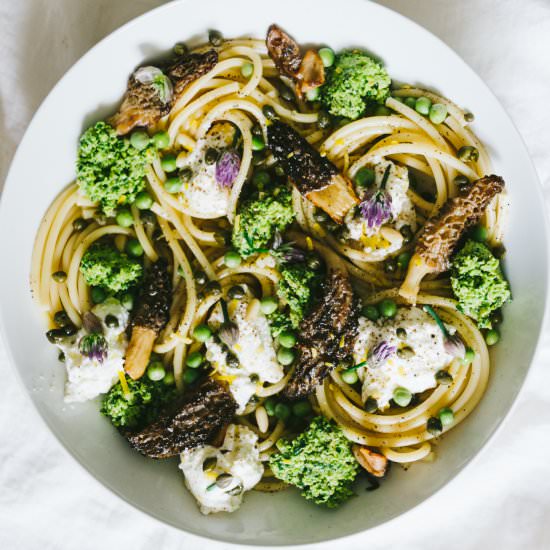 Spring Pea Pesto Pasta