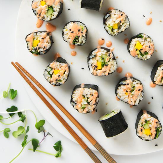 Mango & Avocado Sushi