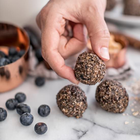 No Bake Blueberry Energy Balls