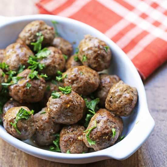 Spicy Baked Meatballs