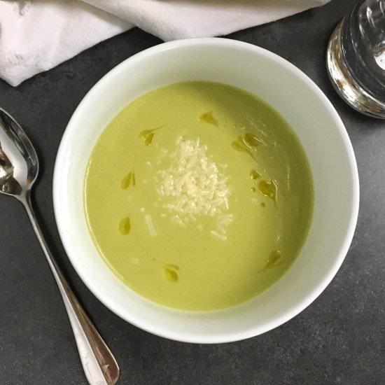 Creamy Asparagus Soup with Parmesan