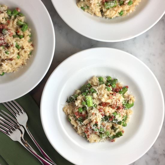 Baked Asparagus Risotto