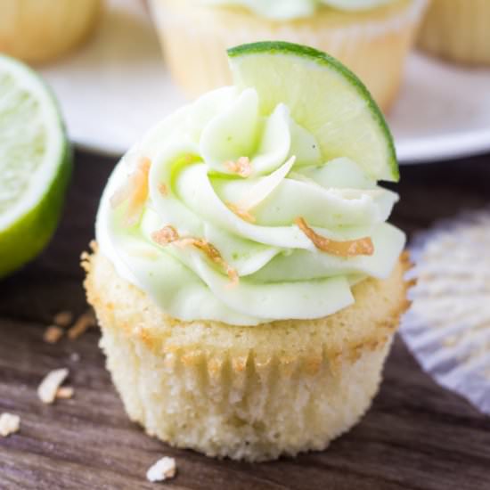 Coconut Cupcakes with Lime Frosting