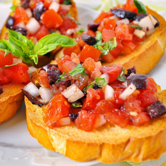 Tomato Bruschetta Appetizer