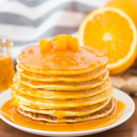Orange & Mandarin Ricotta Pancakes