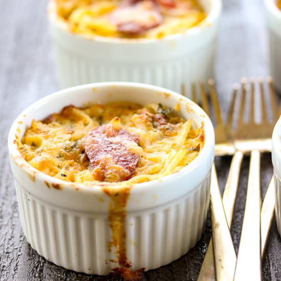 Cheesy Hash Brown Bratwurst Bake