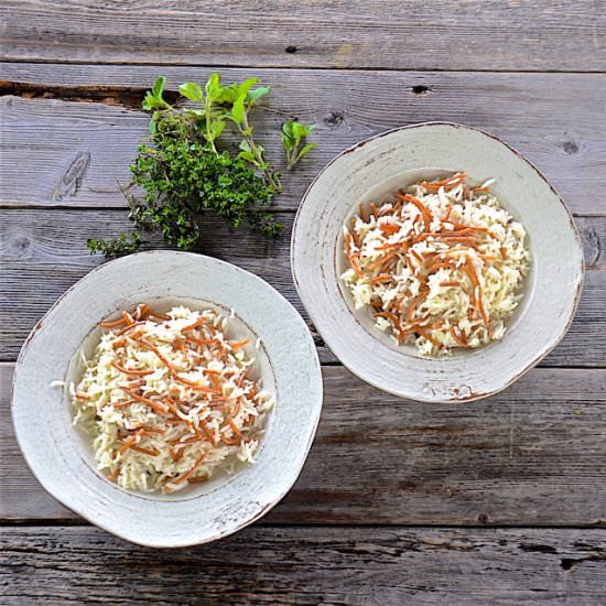 Middle Eastern rice and noodles