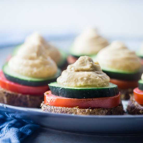 Greek Hummus Potato Bites