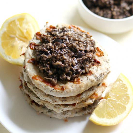 Grilled Chicken Burgers w/ Tapenade