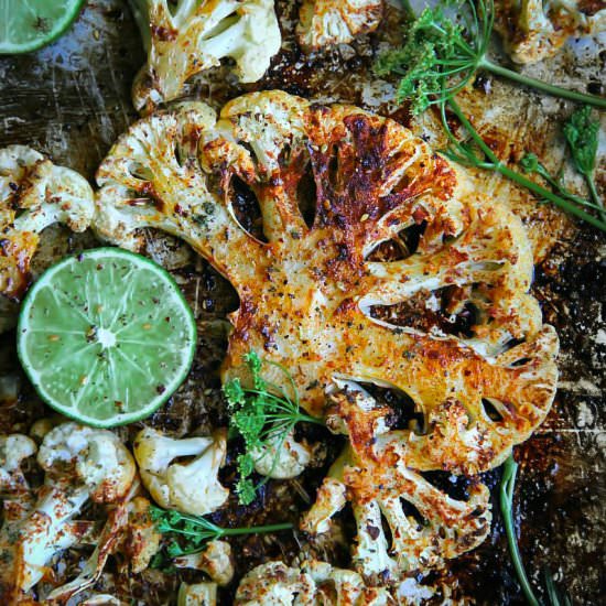 Oven-Roasted Thai Cauliflower Steak