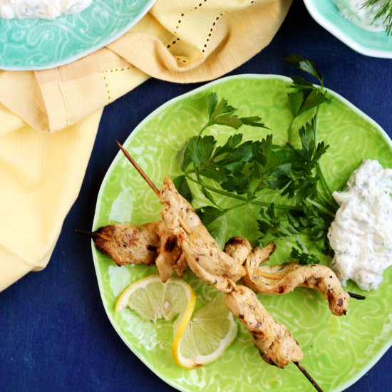 Greek Lemon Chicken Kebabs
