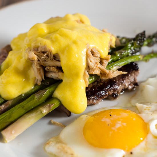 Steak and Eggs Oscar Style