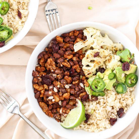 Vegan Chili Lime Walnut Buddha Bowl