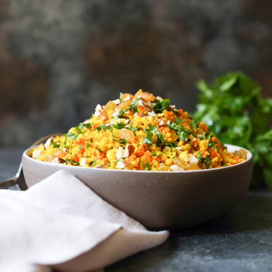 Cauliflower-Carrot Golden “Rice”