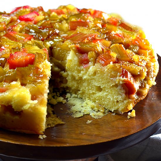 Rhubarb Upside-Down Cake