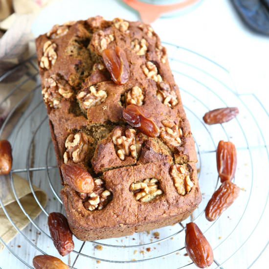 Refined Sugar Free Walnut Date Loaf