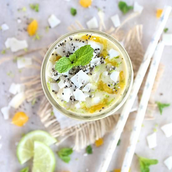 Mango, Mint and Lime Smoothie